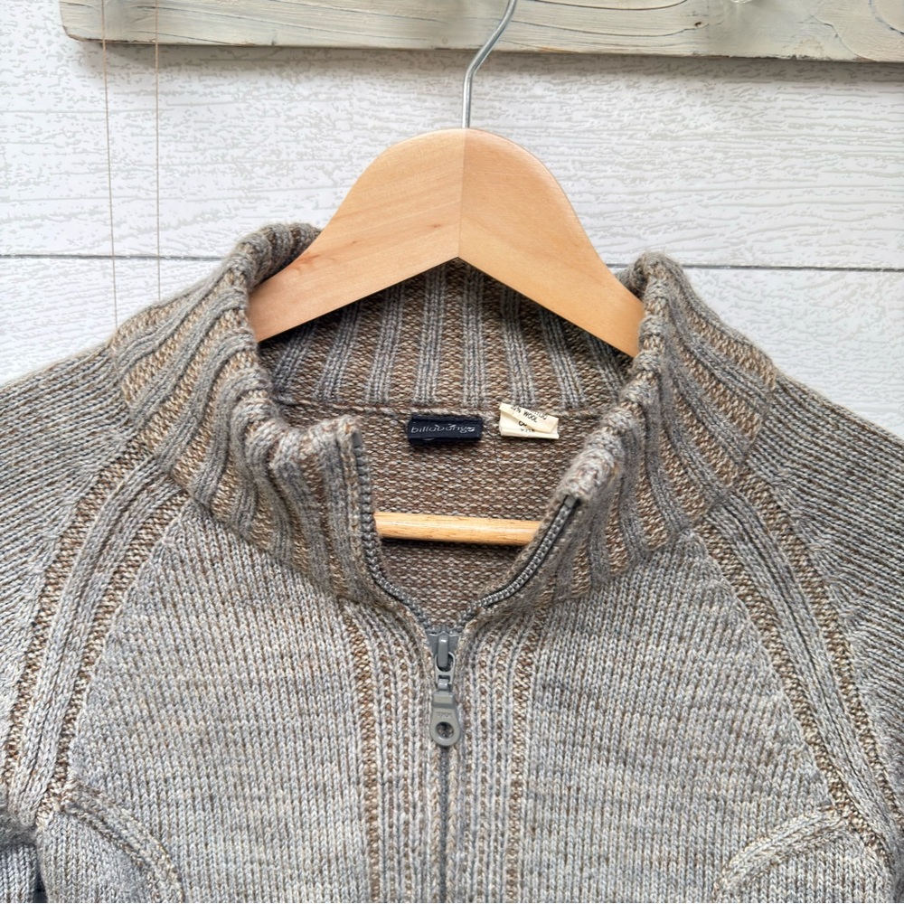 Billabong Taupe Zip-Up Mock Turtleneck Sweater - Picture 5 of 10